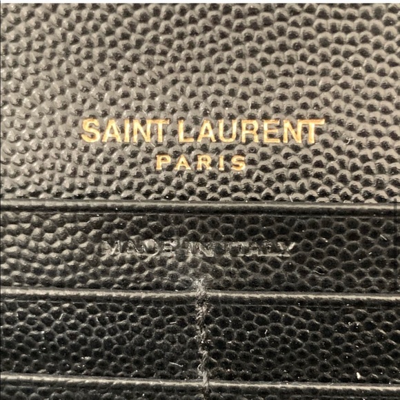 YSL Large Grain de Poudre Leather Flap Wallet - Picture 6 of 13